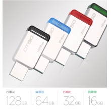 金士顿（Kingston）64GB USB3.1 U盘 DT50 蓝色 金属外壳 无盖设计