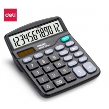得力(deli)双电源桌面办公计算器